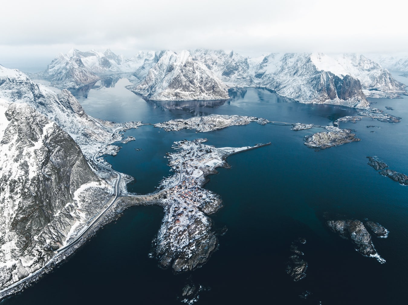 Winter sceanary of Reine in the Lofoten islands