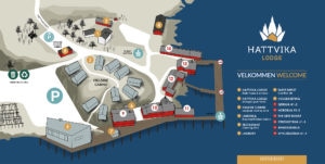 map over Hattvika Lodge accomodation rental in the Lofoten islands