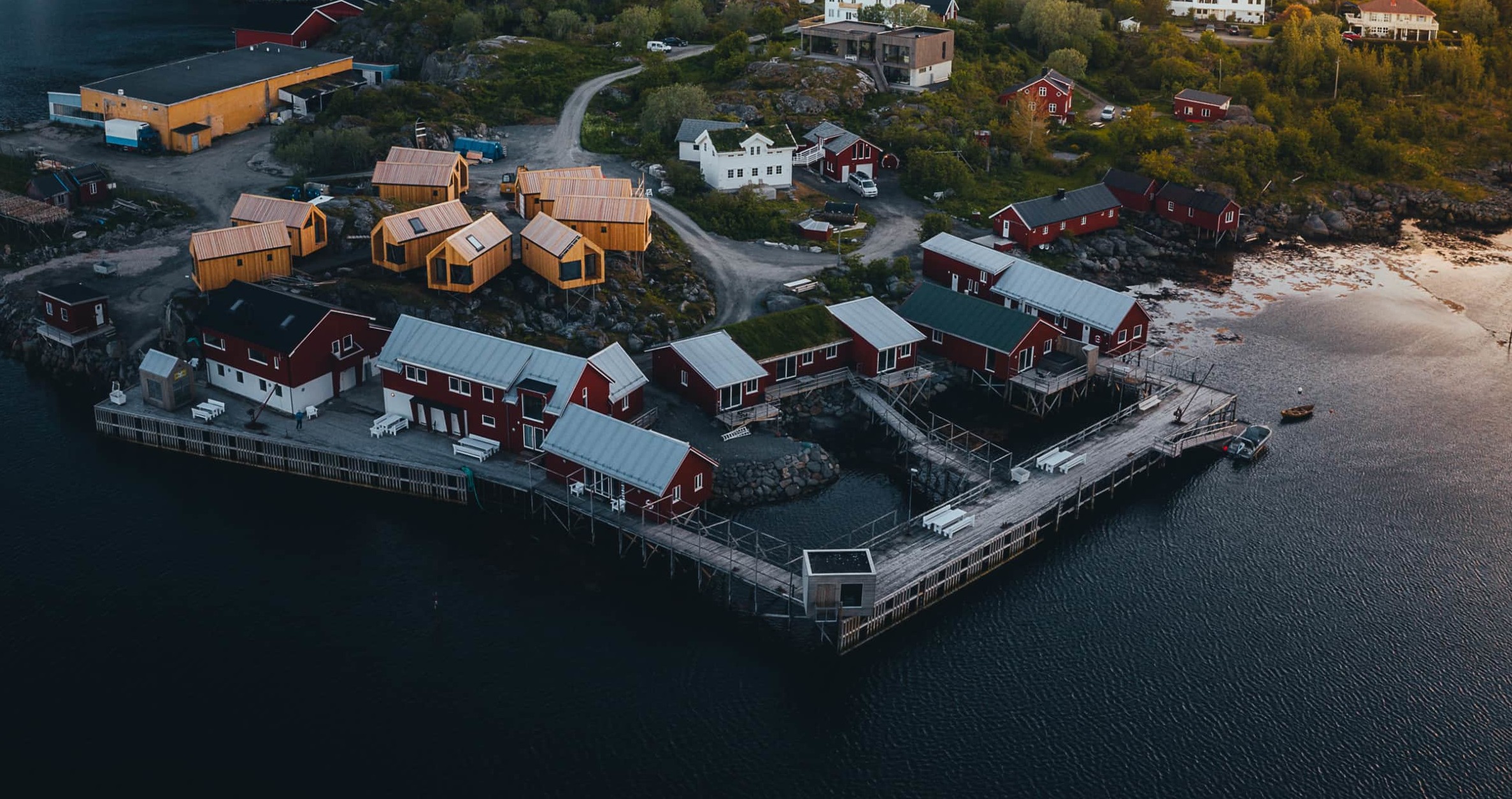 Overview of Hattvika Lodge in the Lofoten islands
