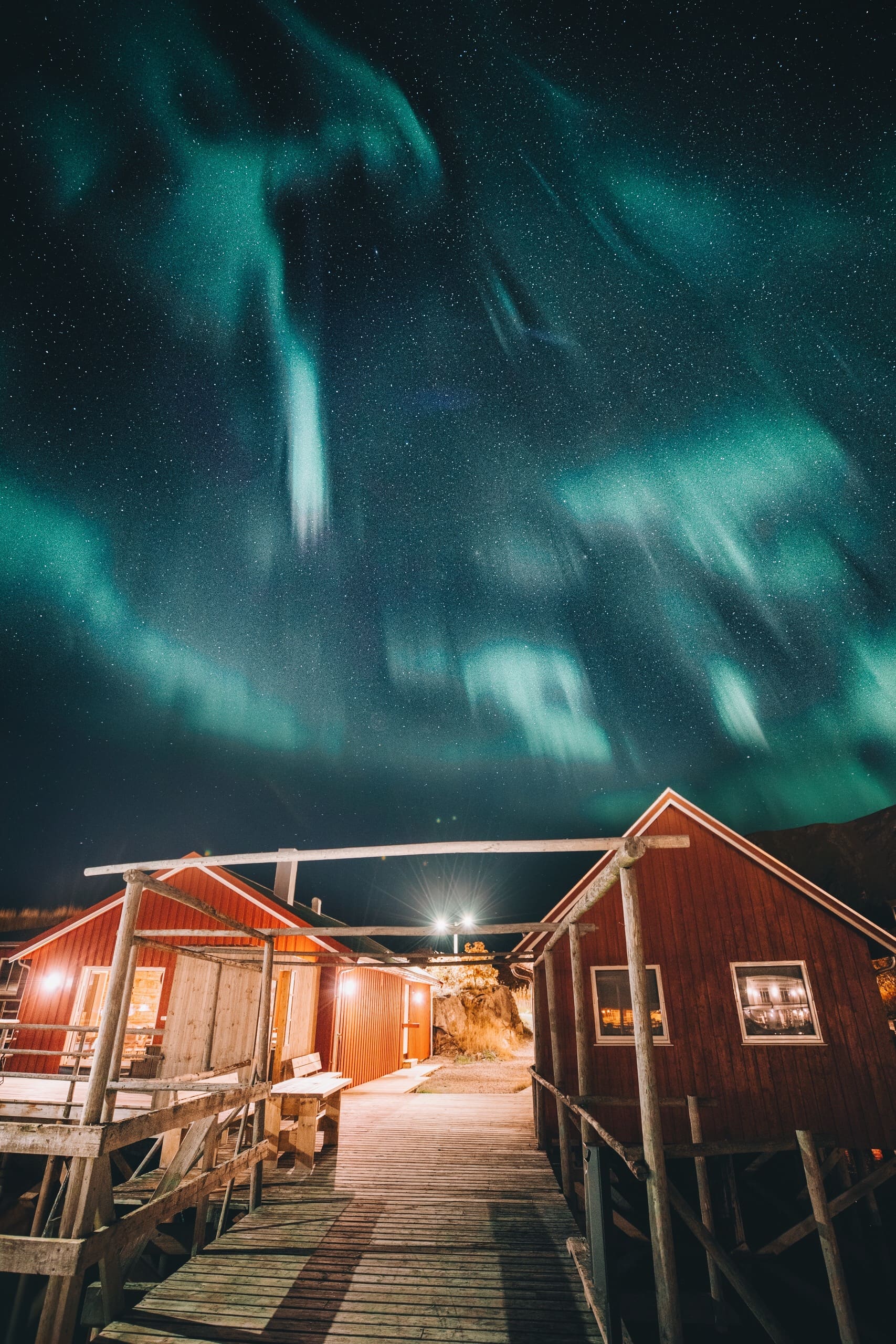 Northern Lights at Hattvika Lodge, Ballstad