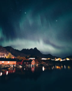 Northern lights in the Lofoten islands