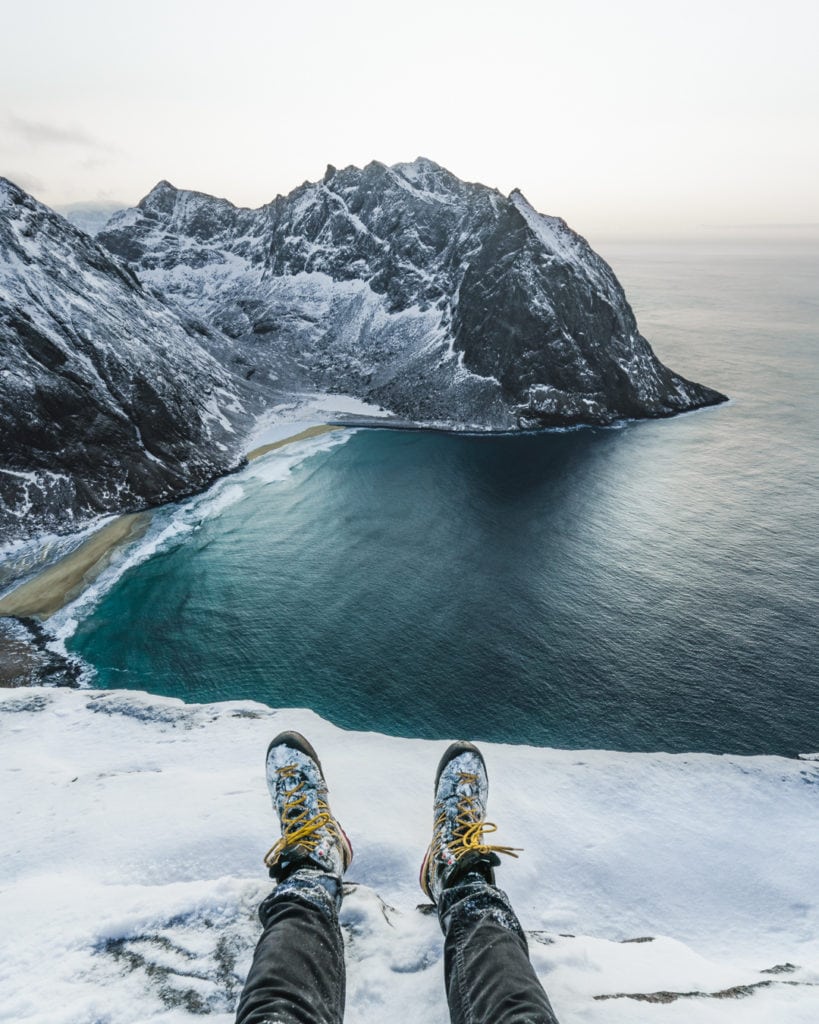 Footsteps at the summit of Mt Ryten