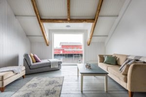 Accommodation rental in fisherman cottages at Ballstad